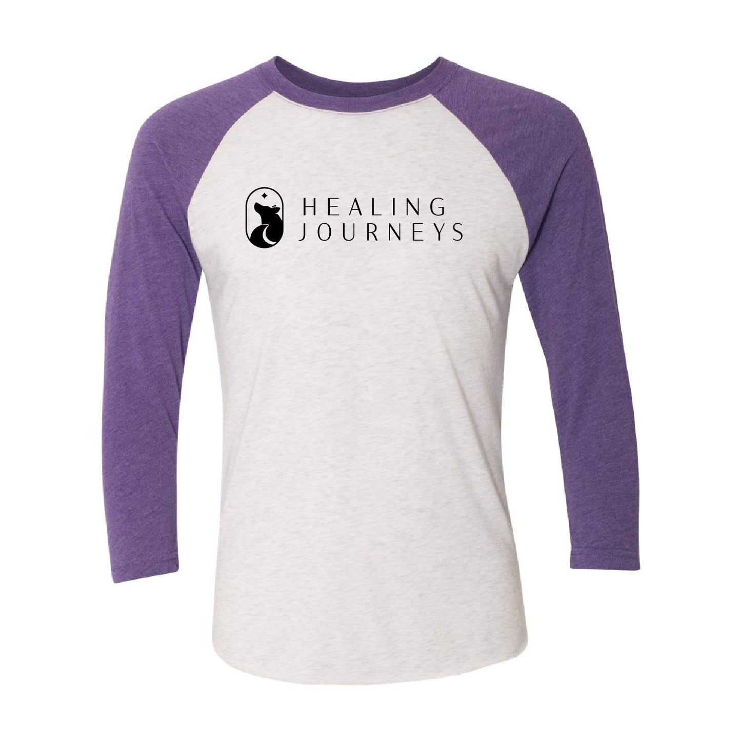 Healing Journeys Unisex Tri-Blend 3/4-Sleeve Raglan Tee - DSP On Demand