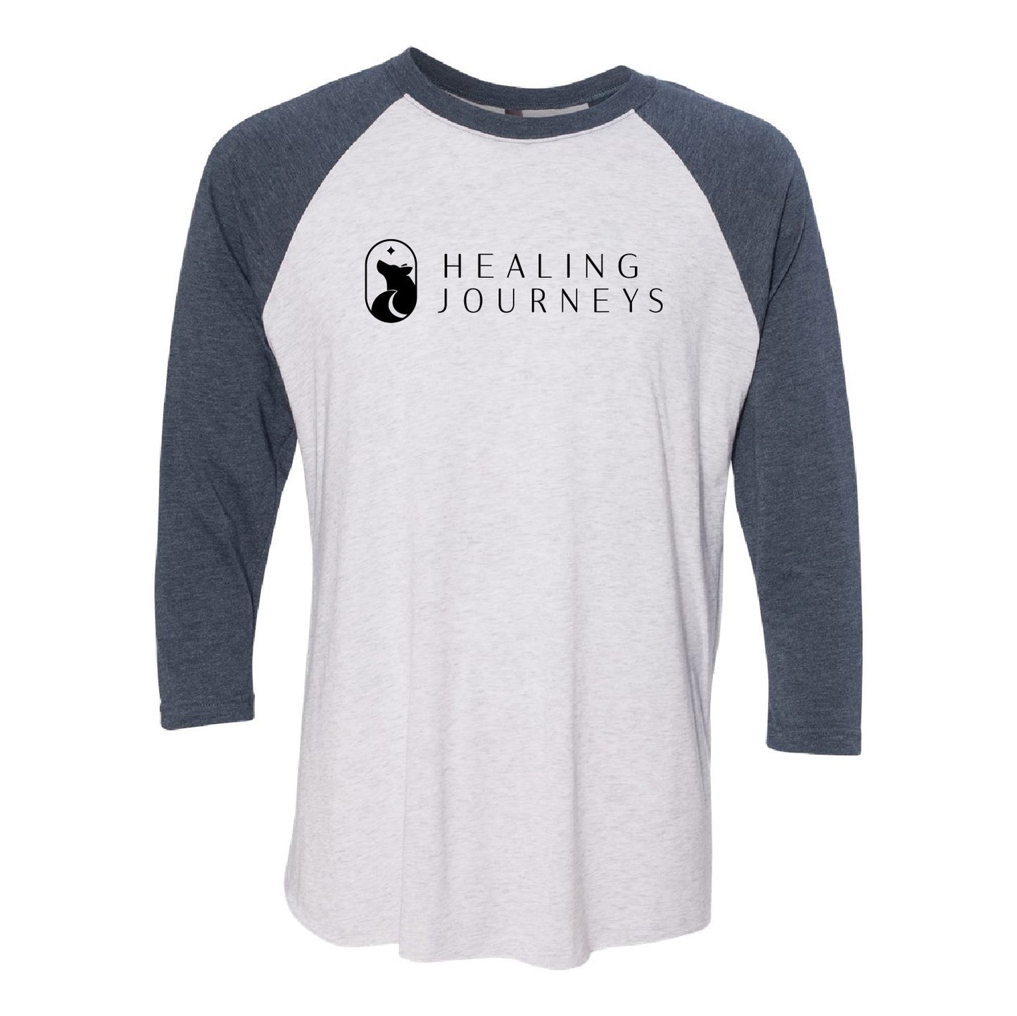 Healing Journeys Unisex Tri-Blend 3/4-Sleeve Raglan Tee - DSP On Demand