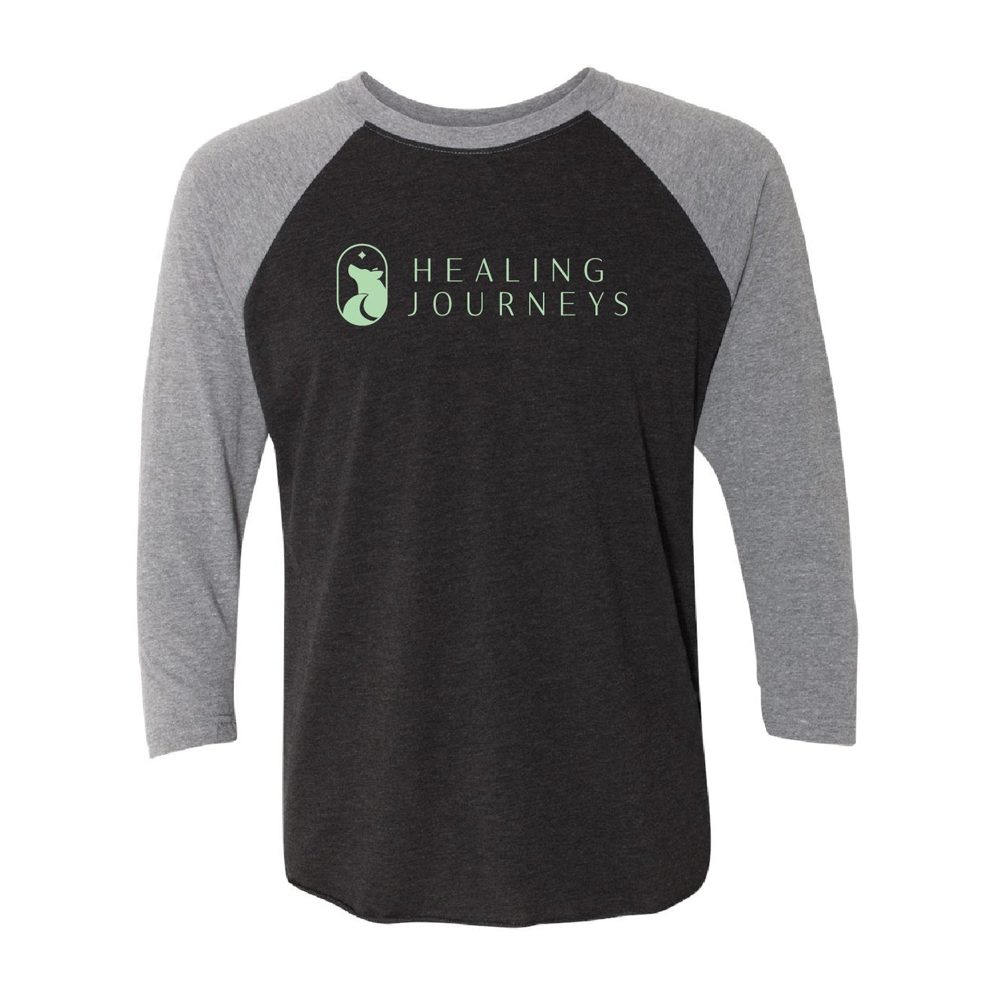 Healing Journeys Unisex Tri-Blend 3/4-Sleeve Raglan Tee - DSP On Demand