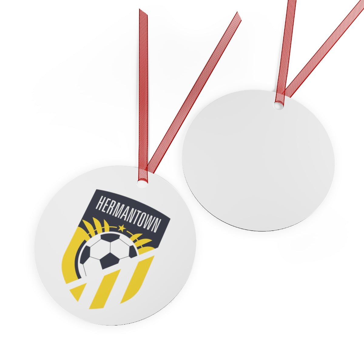 Hermantown Soccer Metal Ornaments - DSP On Demand