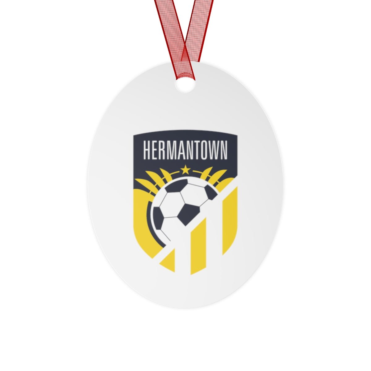 Hermantown Soccer Metal Ornaments - DSP On Demand