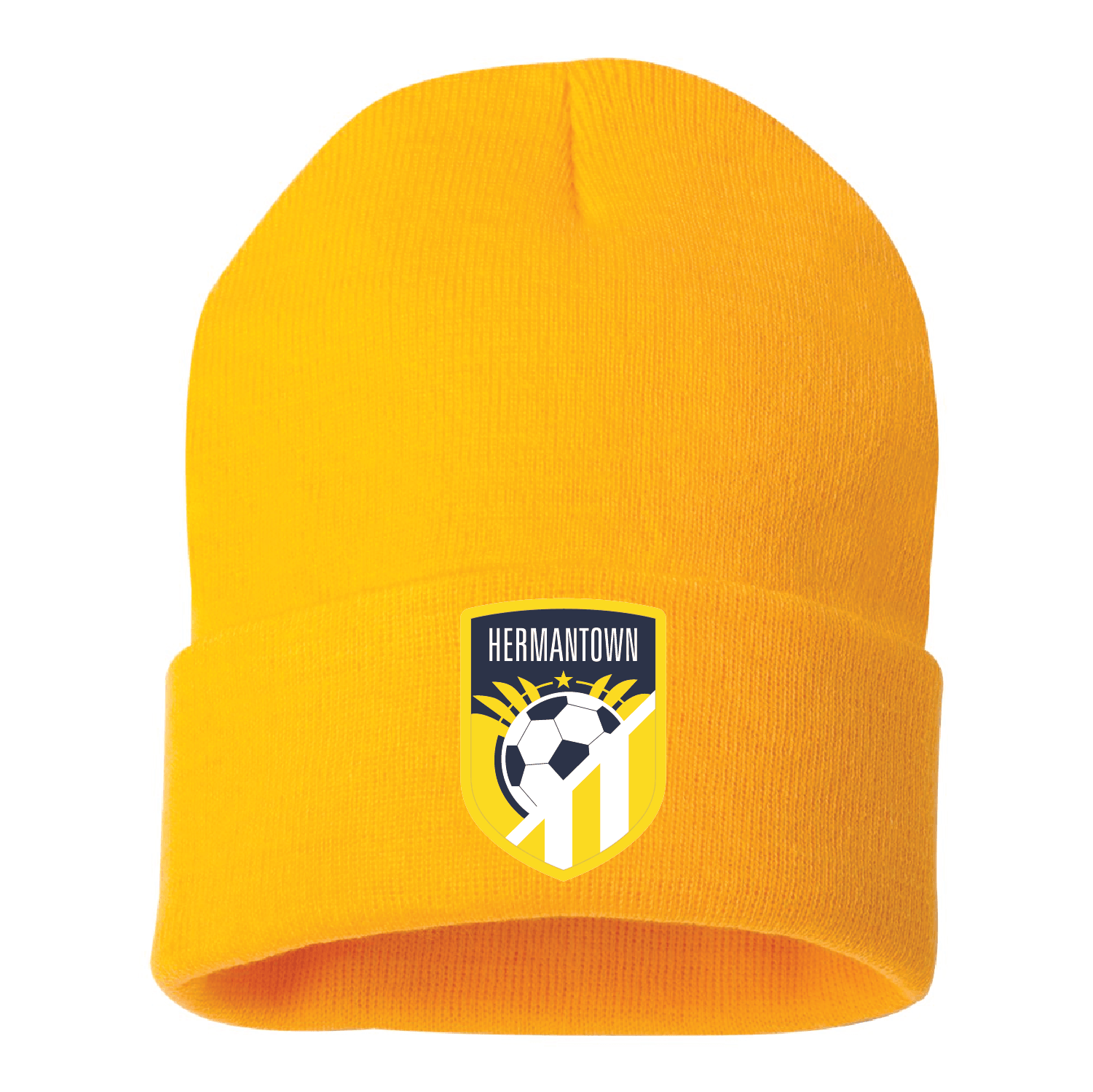 Hermantown Soccer Solid 12" Cuffed Beanie - DSP On Demand