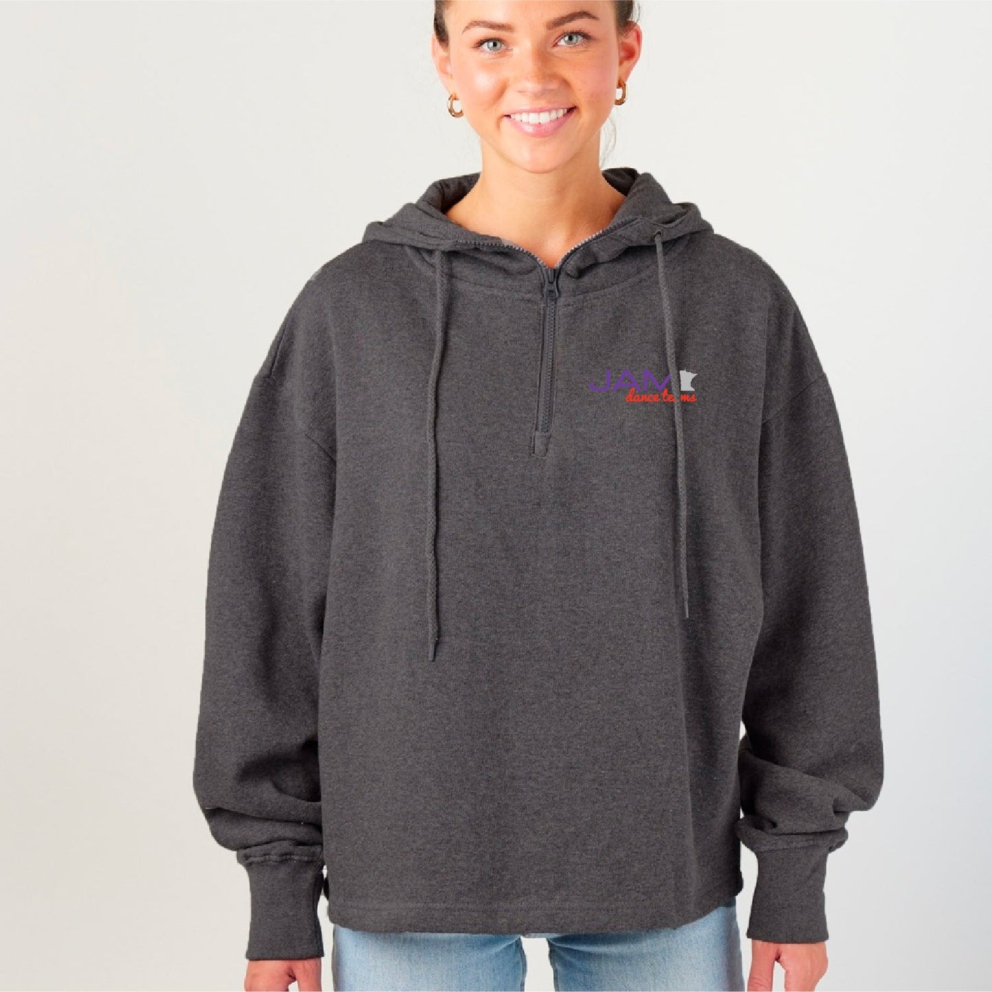 JAM Dance Team Ladies Boxy Quarter Zip Hood - DSP On Demand