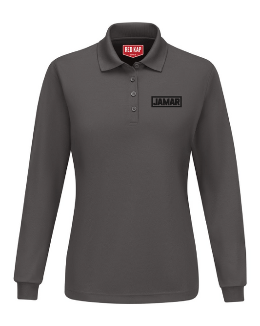 Jamar Service Team Women's Long Sleeve Performance Knit Polo - DSP On Demand