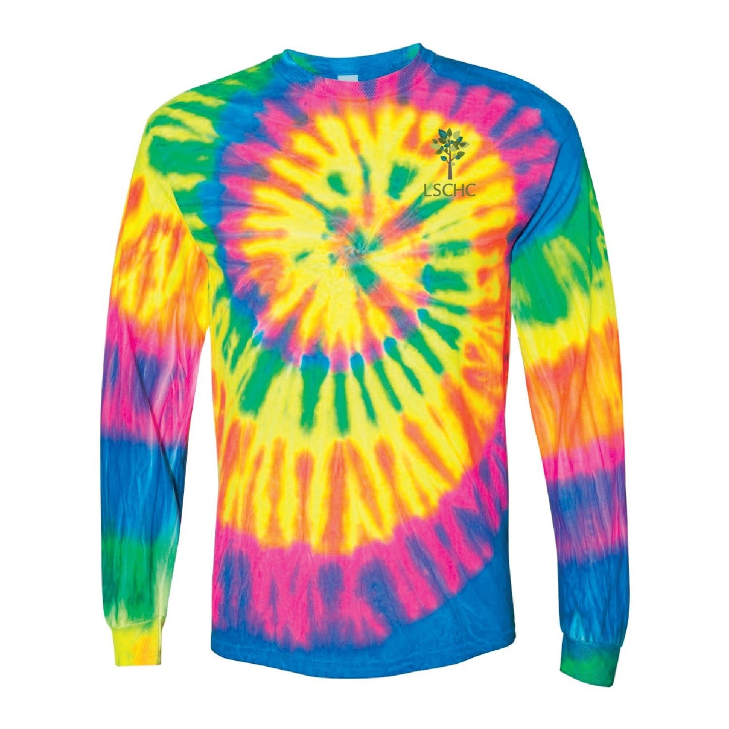 LSCHC Multi-Color Spiral Tie-Dyed Long Sleeve T-Shirt - DSP On Demand