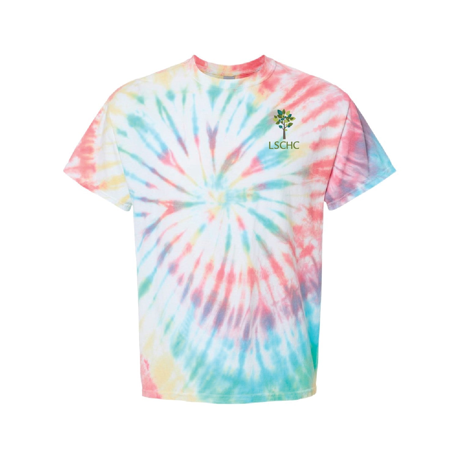 LSCHC Multi-Color Spiral Tie-Dyed T-Shirt - DSP On Demand