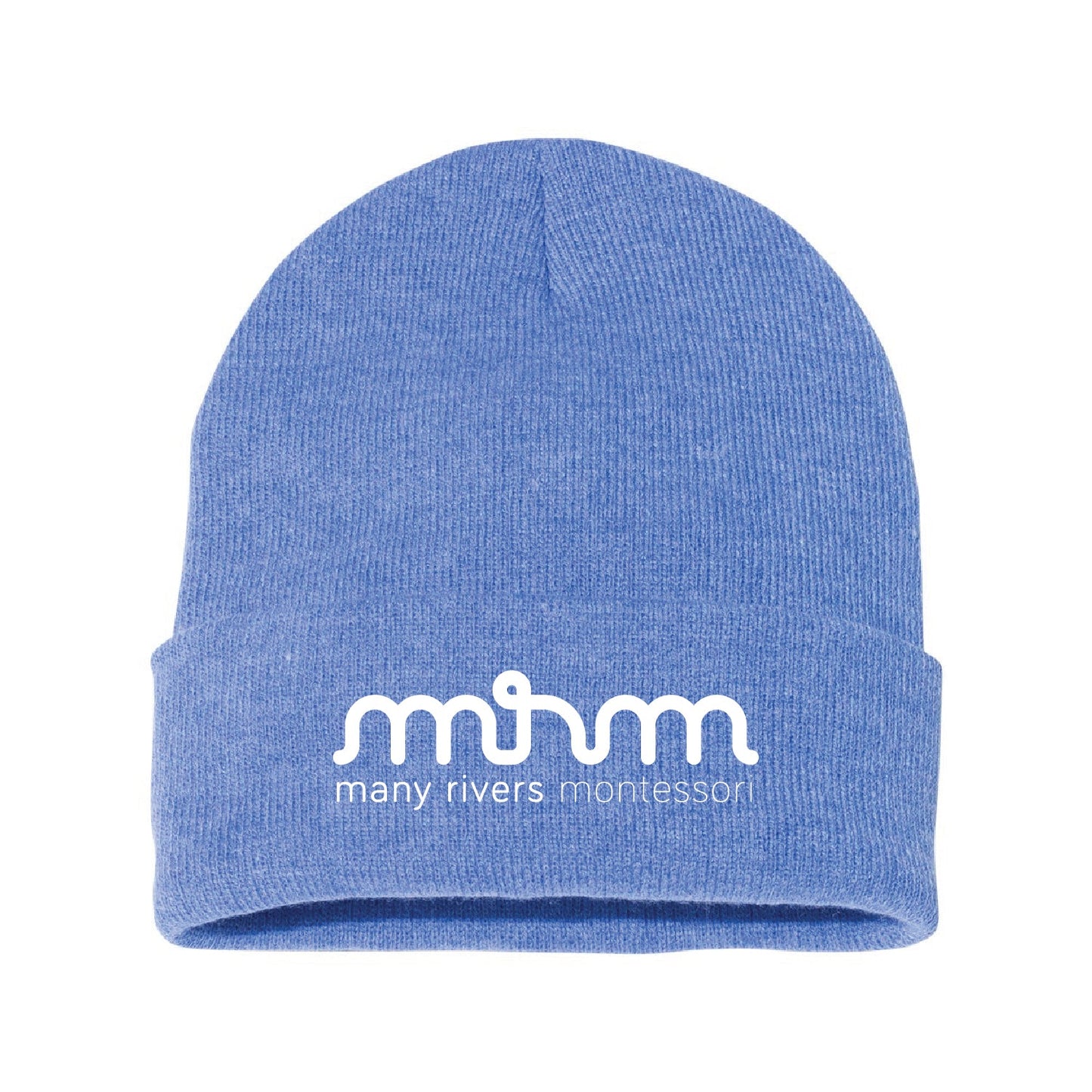 Many Rivers Montessori Solid 12" Cuffed Beanie - DSP On Demand