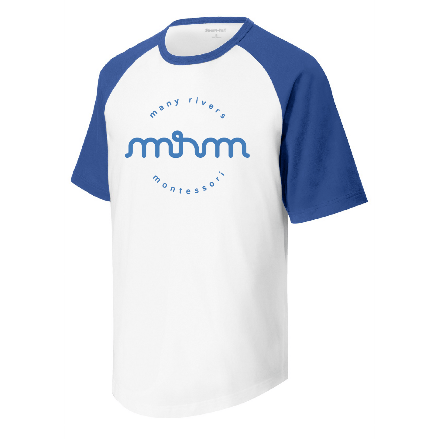 Many Rivers Montessori Youth Short Sleeve Colorblock Raglan Jersey - DSP On Demand