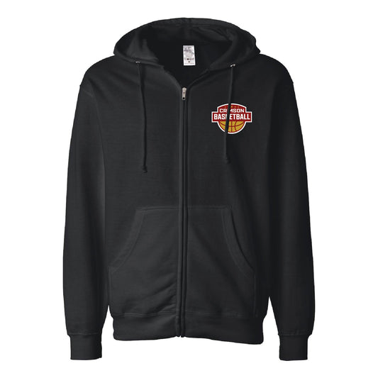 Maple Grove Basketball Midweight Full-Zip Hooded Sweatshirt - DSP On Demand