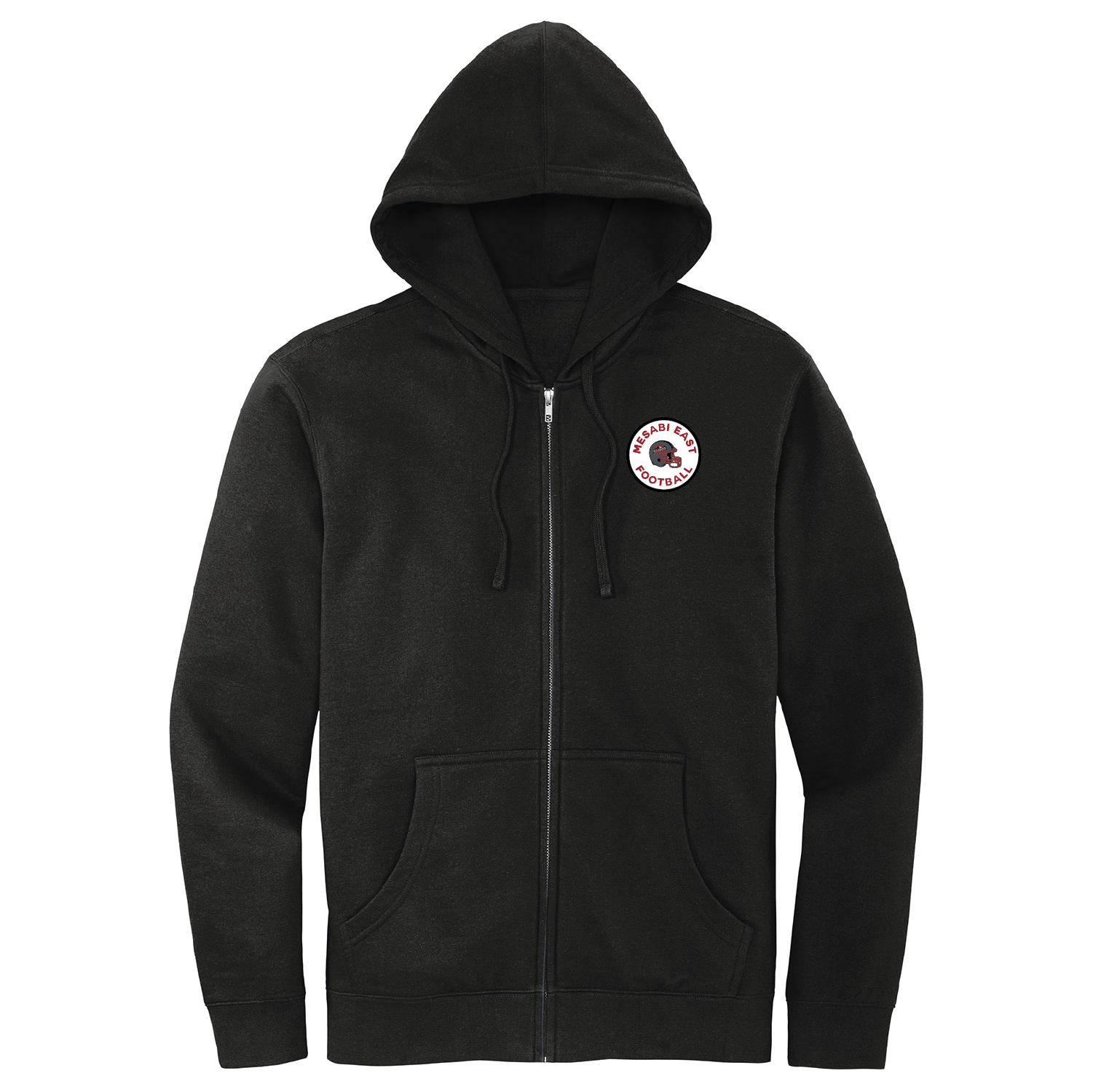 Mesabi East Football Fleece Full-Zip Hoodie - DSP On Demand