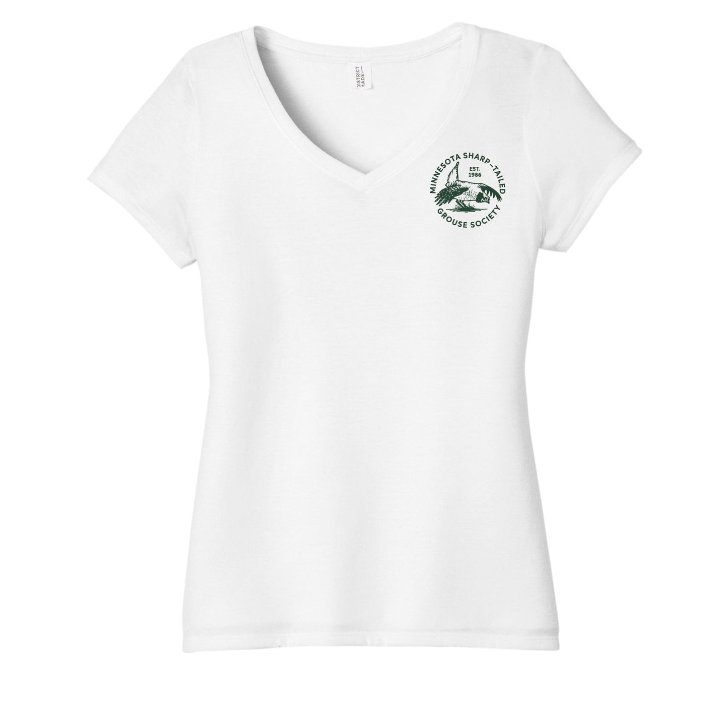 MN Sharp-Tailed Women's Triblend V-Neck T-shirts - DSP On Demand