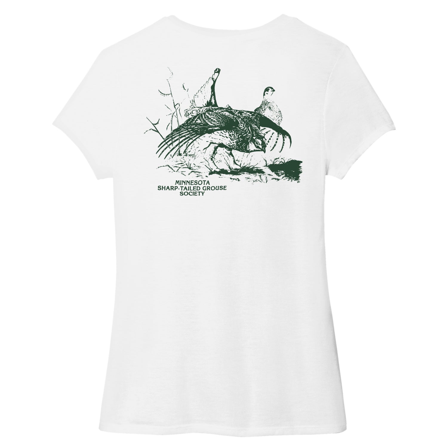 MN Sharp-Tailed Women's Triblend V-Neck T-shirts - DSP On Demand