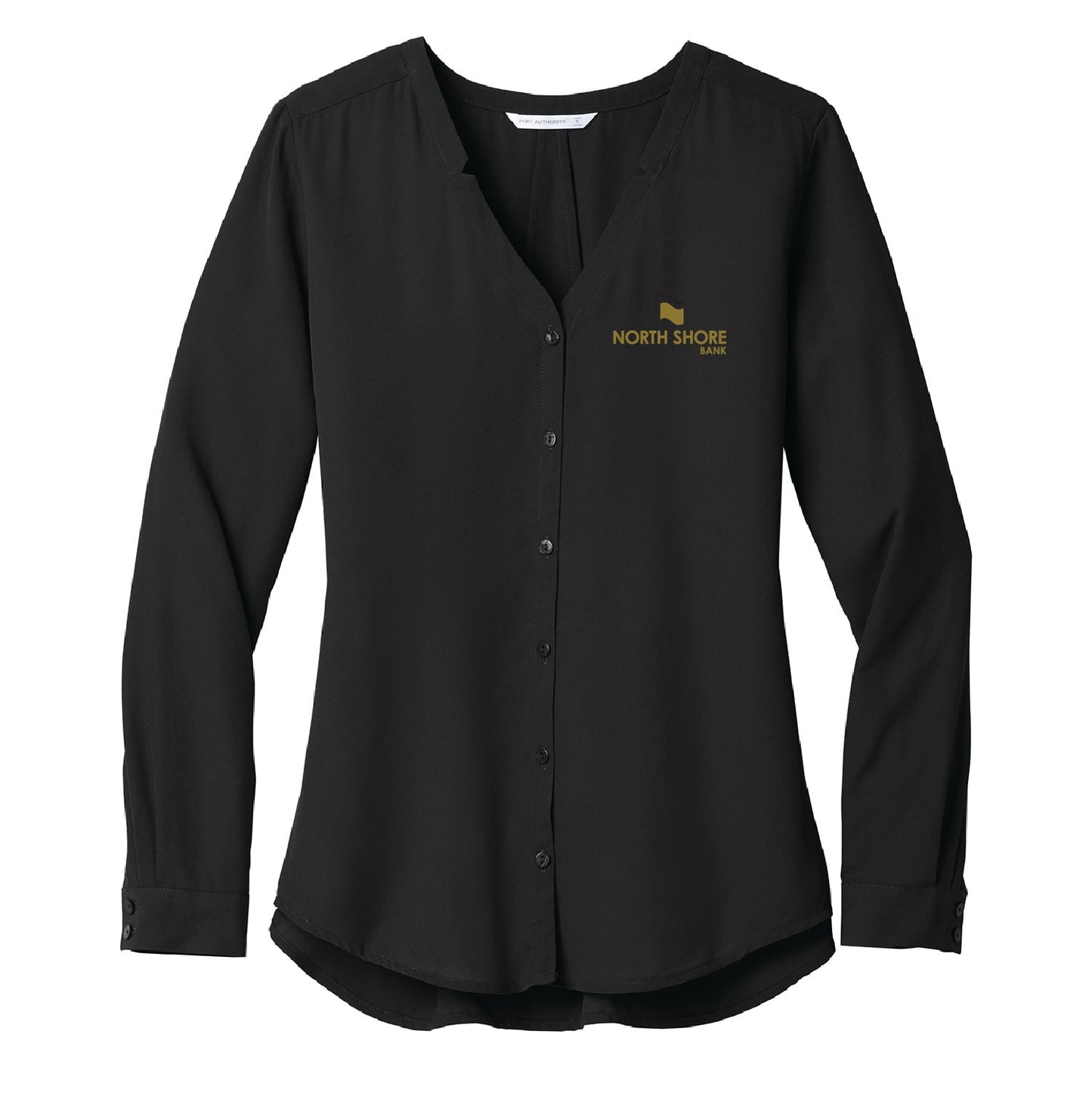 NSB Bank Ladies Long Sleeve Button-Front Blouse - DSP On Demand