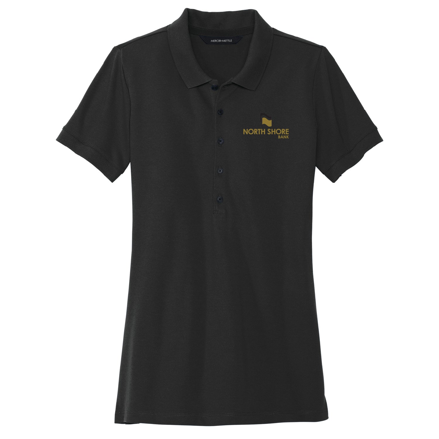 NSB Bank Stretch Pique Full-Button Polo - DSP On Demand