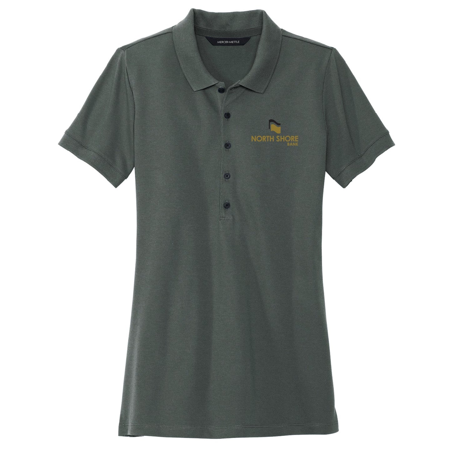 NSB Bank Stretch Pique Full-Button Polo - DSP On Demand