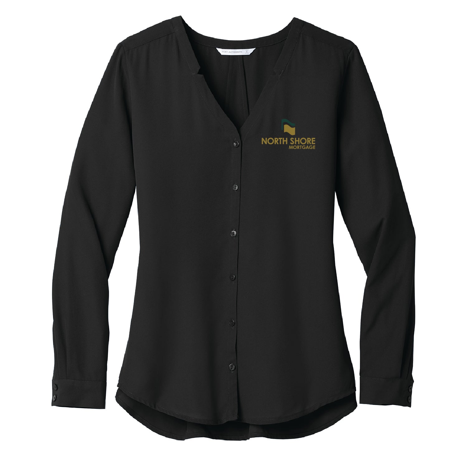 NSB Mortgage Ladies Long Sleeve Button-Front Blouse - DSP On Demand