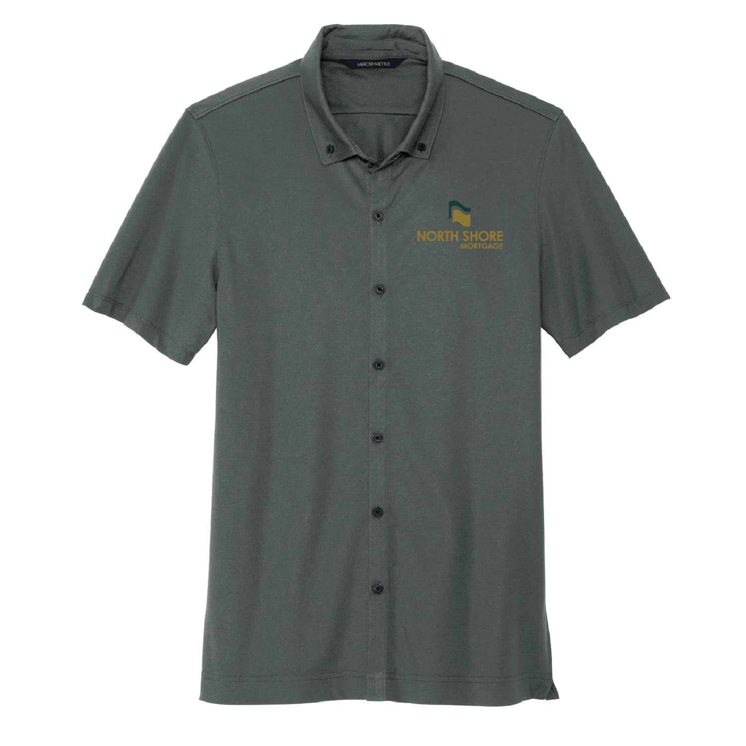 NSB Mortgage Stretch Pique Full-Button Polo - DSP On Demand