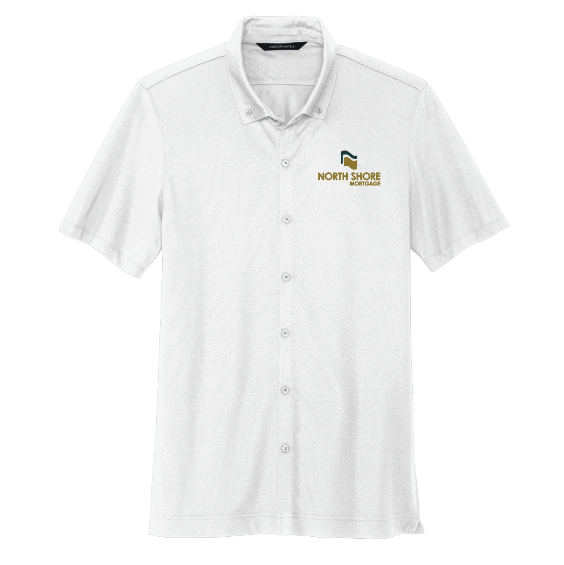 NSB Mortgage Stretch Pique Full-Button Polo - DSP On Demand