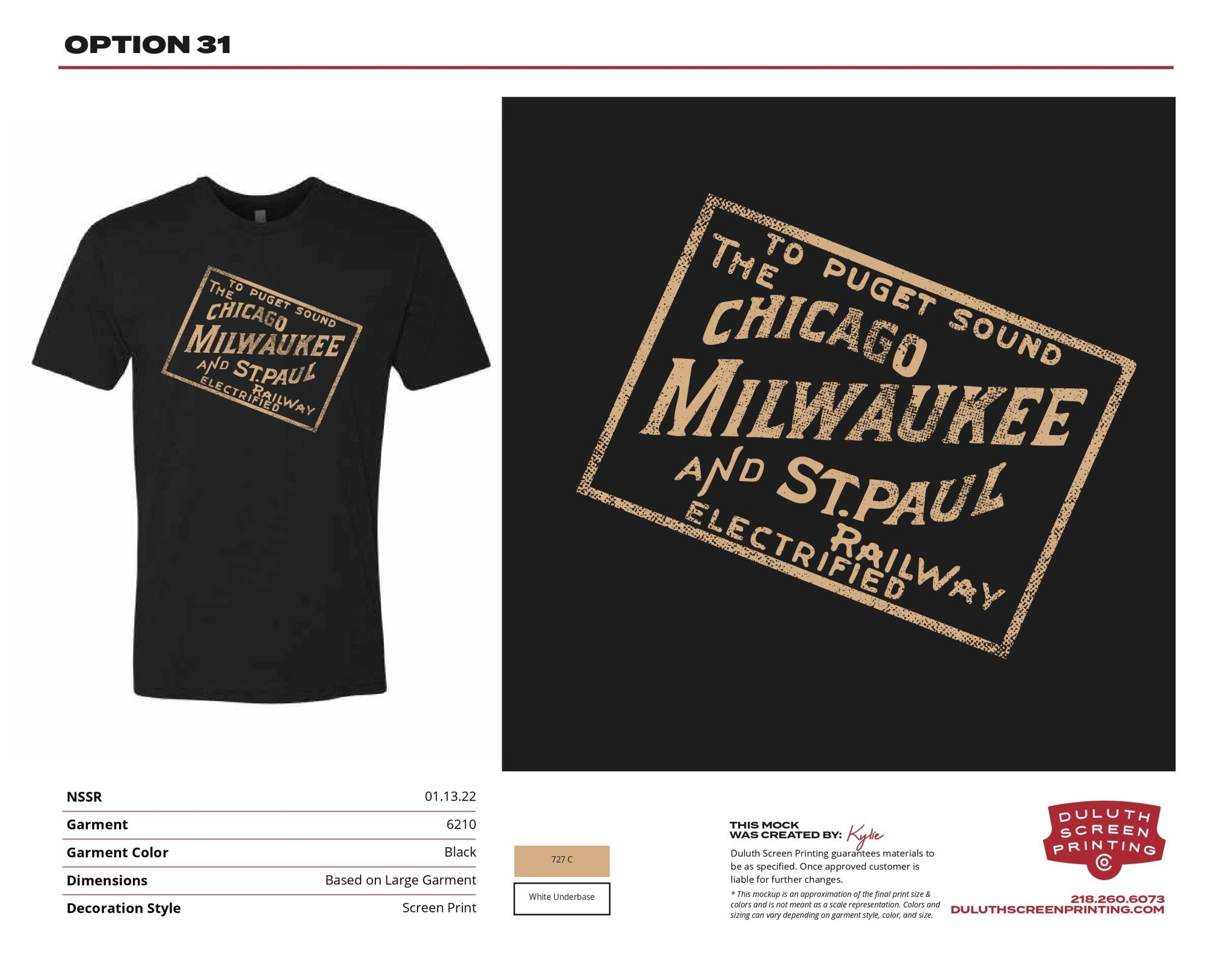 NSSRR Chicago & St. Paul Tee - Comfort Colors Heavyweight Tee - DSP On Demand