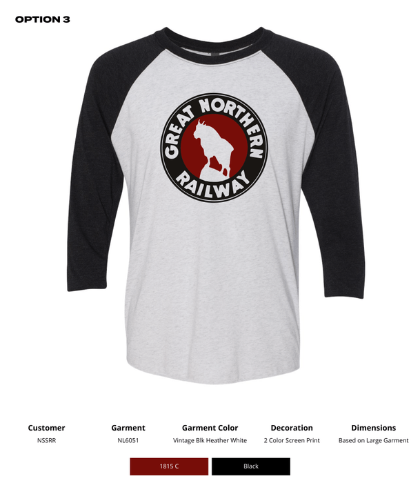 NSSRR GNR Next Level Unisex Tri-Blend 3/4-Sleeve Raglan Tee - DSP On Demand