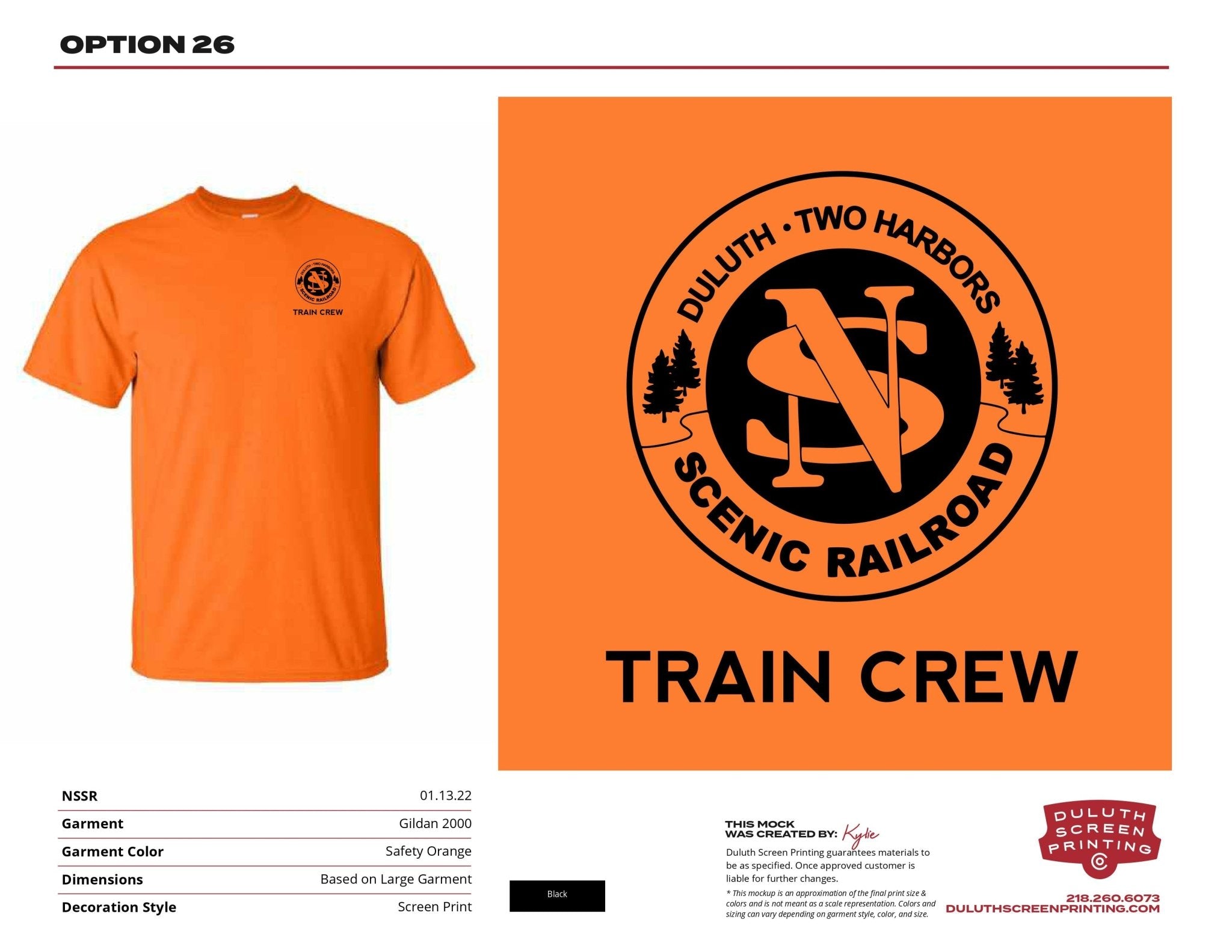 NSSRR NS Train Crew Orange Tee (Front Only) - DSP On Demand