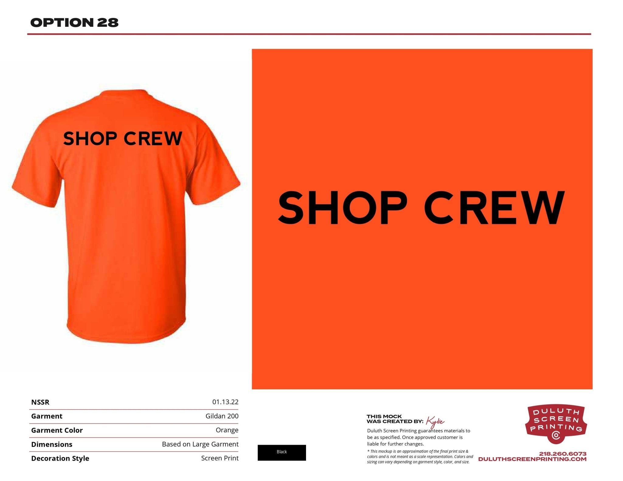 NSSRR Orange Shop Crew Tee - DSP On Demand
