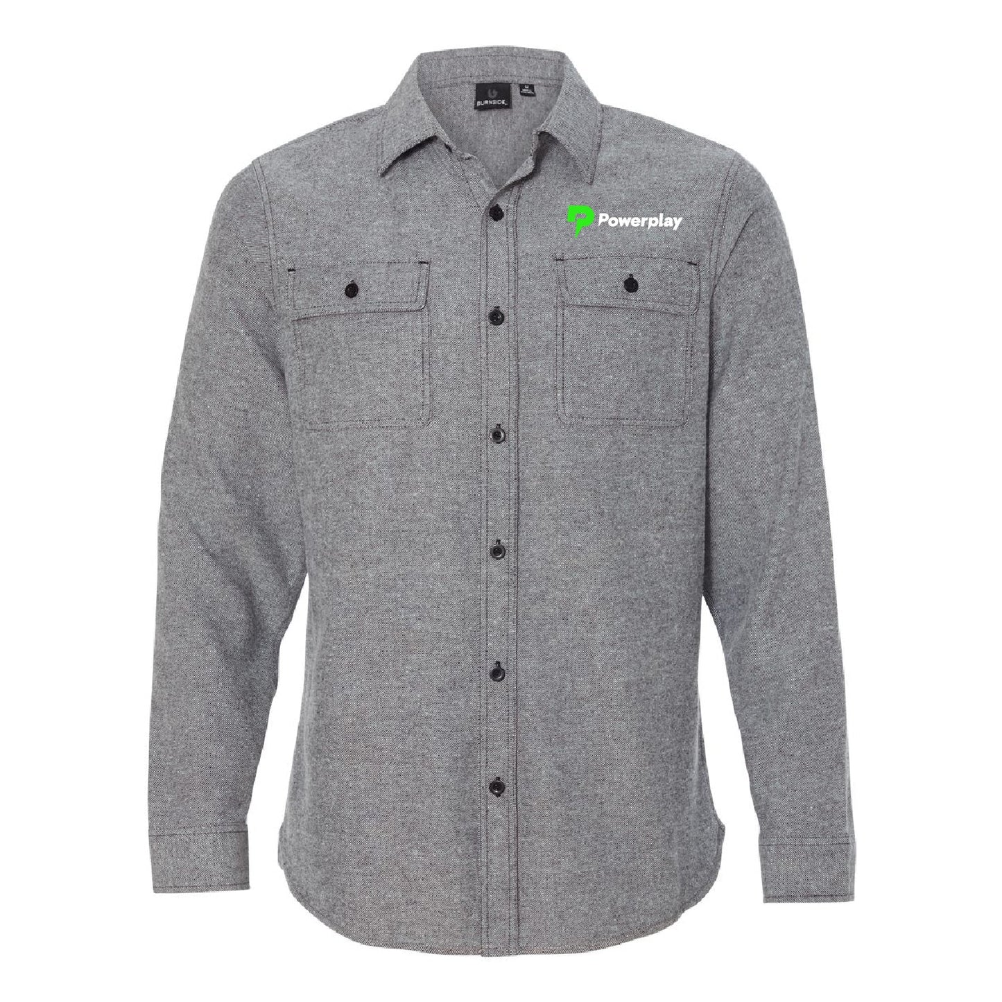 Powerplay Solid Long Sleeve Flannel Shirt - DSP On Demand