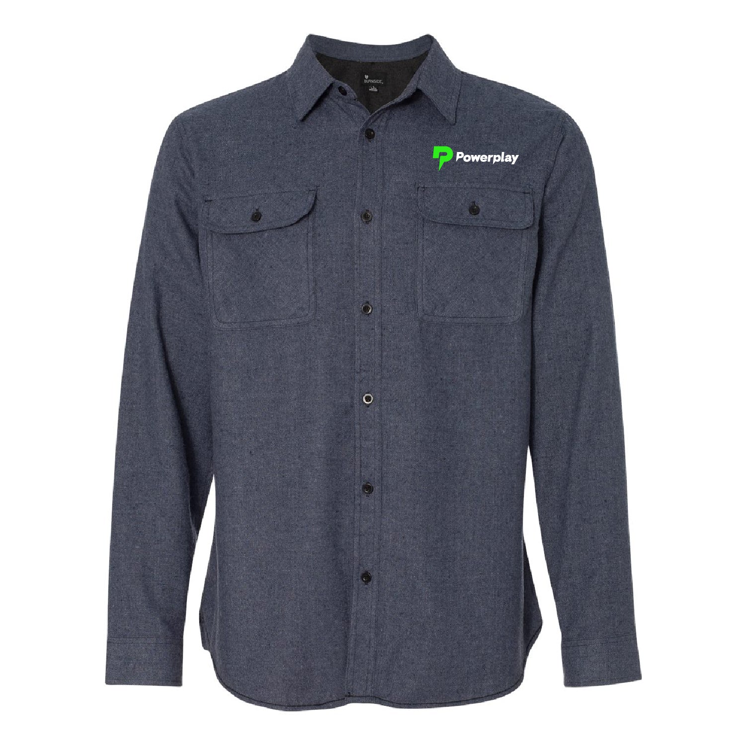 Powerplay Solid Long Sleeve Flannel Shirt - DSP On Demand