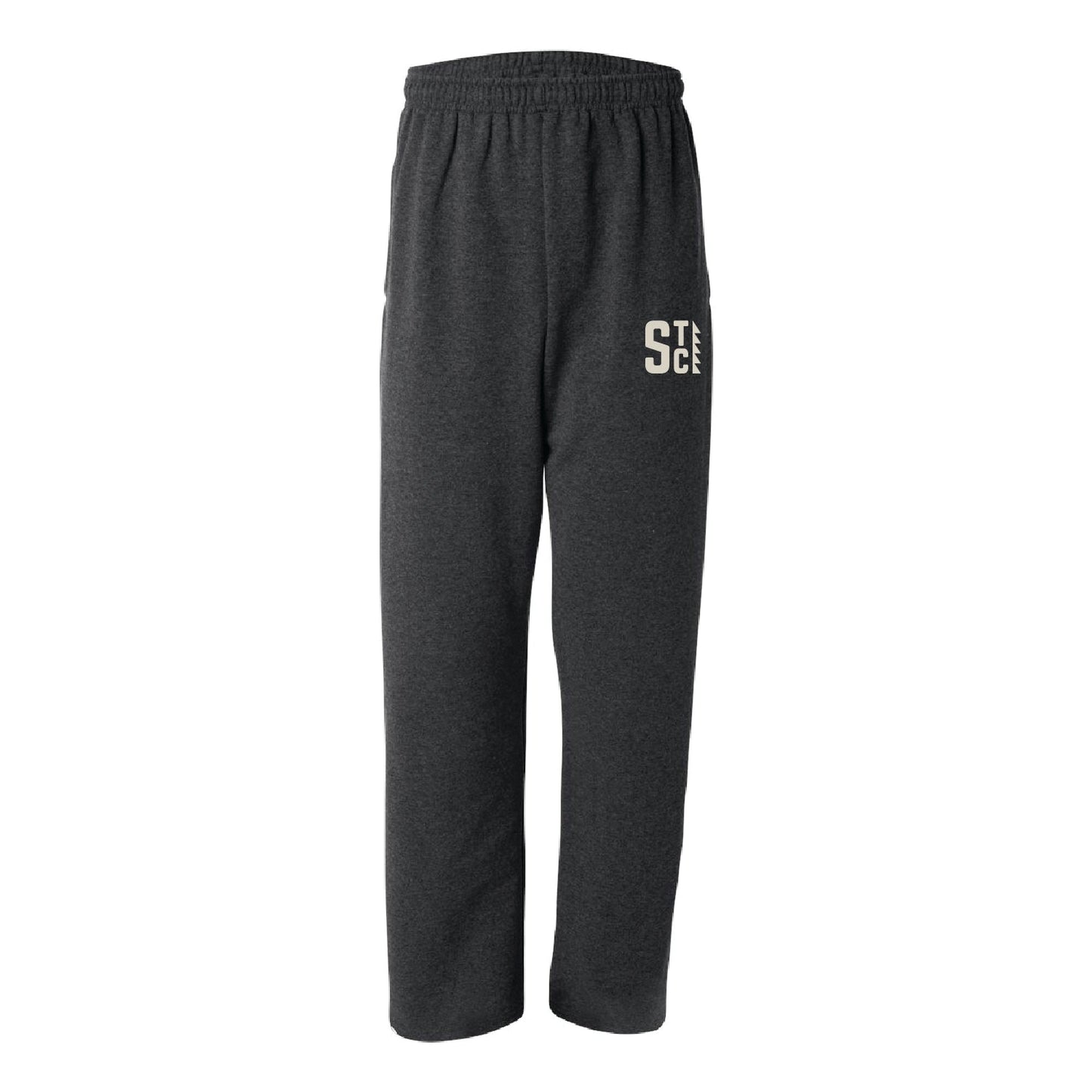 Sawtooth Open Bottom Sweatpants with Pockets - DSP On Demand