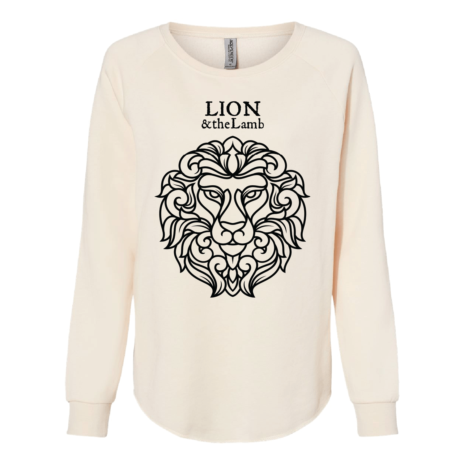 Scriptique Art Lion & Lamb Women's California Wave Wash Crewneck Sweatshirt - DSP On Demand