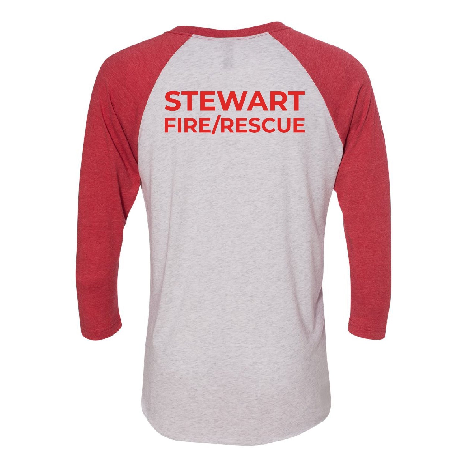 Stewart Fire Department Unisex Tri-Blend 3/4-Sleeve Raglan Tee - DSP On Demand