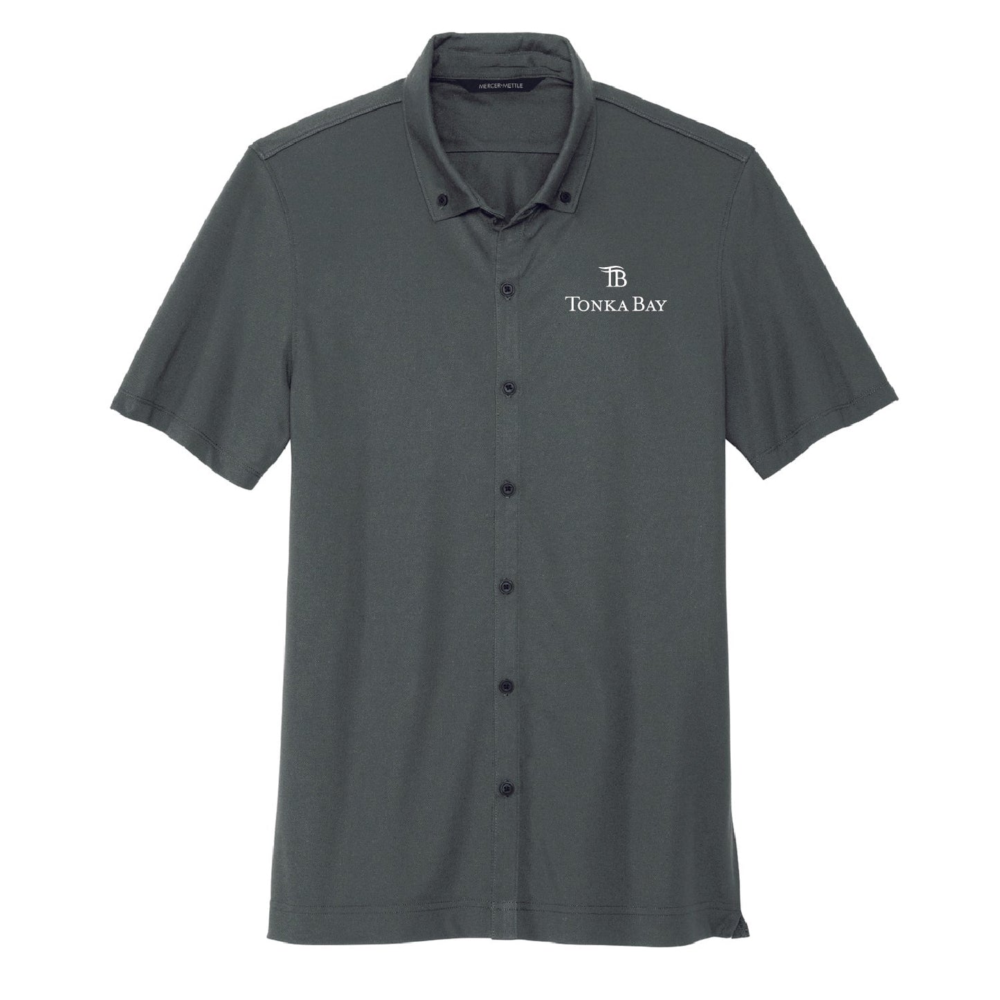 Tonka Bay Stretch Pique Full-Button Polo - DSP On Demand