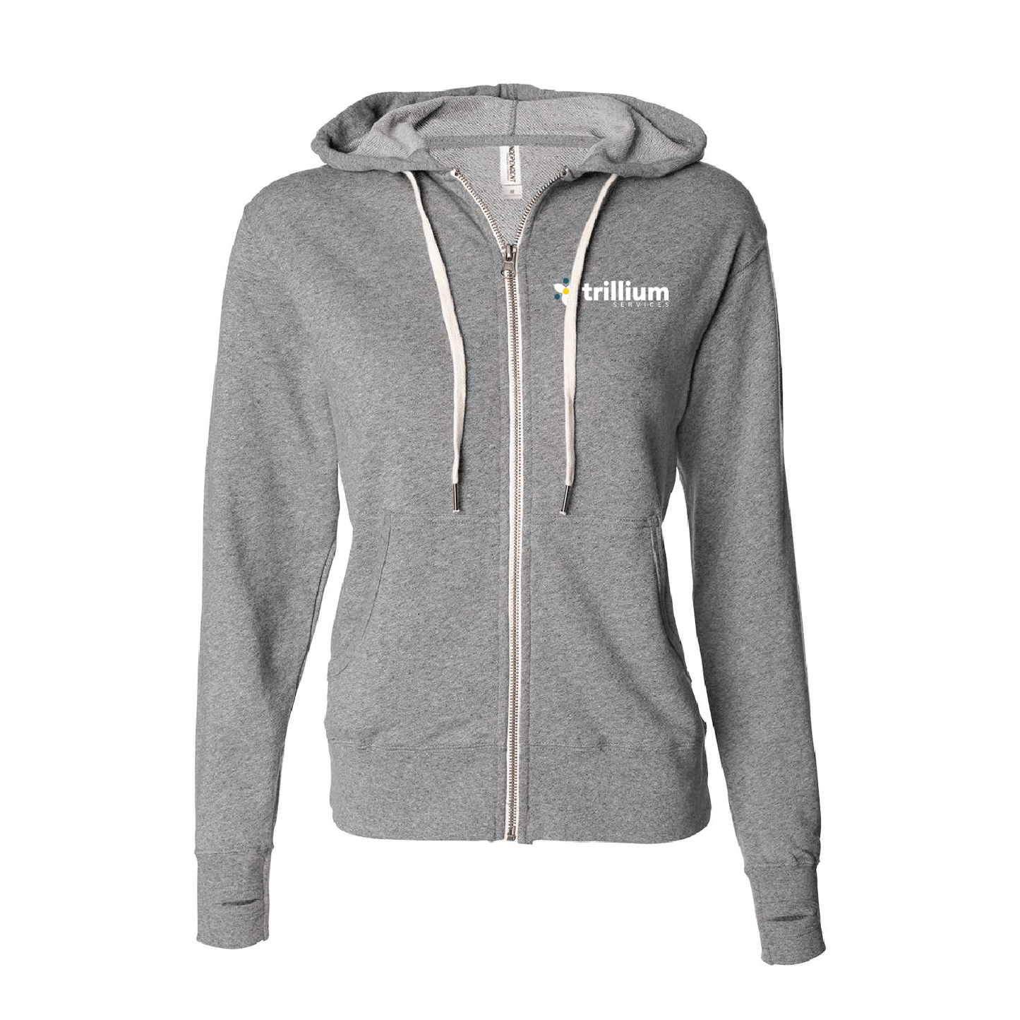 Trillium Services Unisex Heathered French Terry Full-Zip Hooded Sweatshirt - DSP On Demand