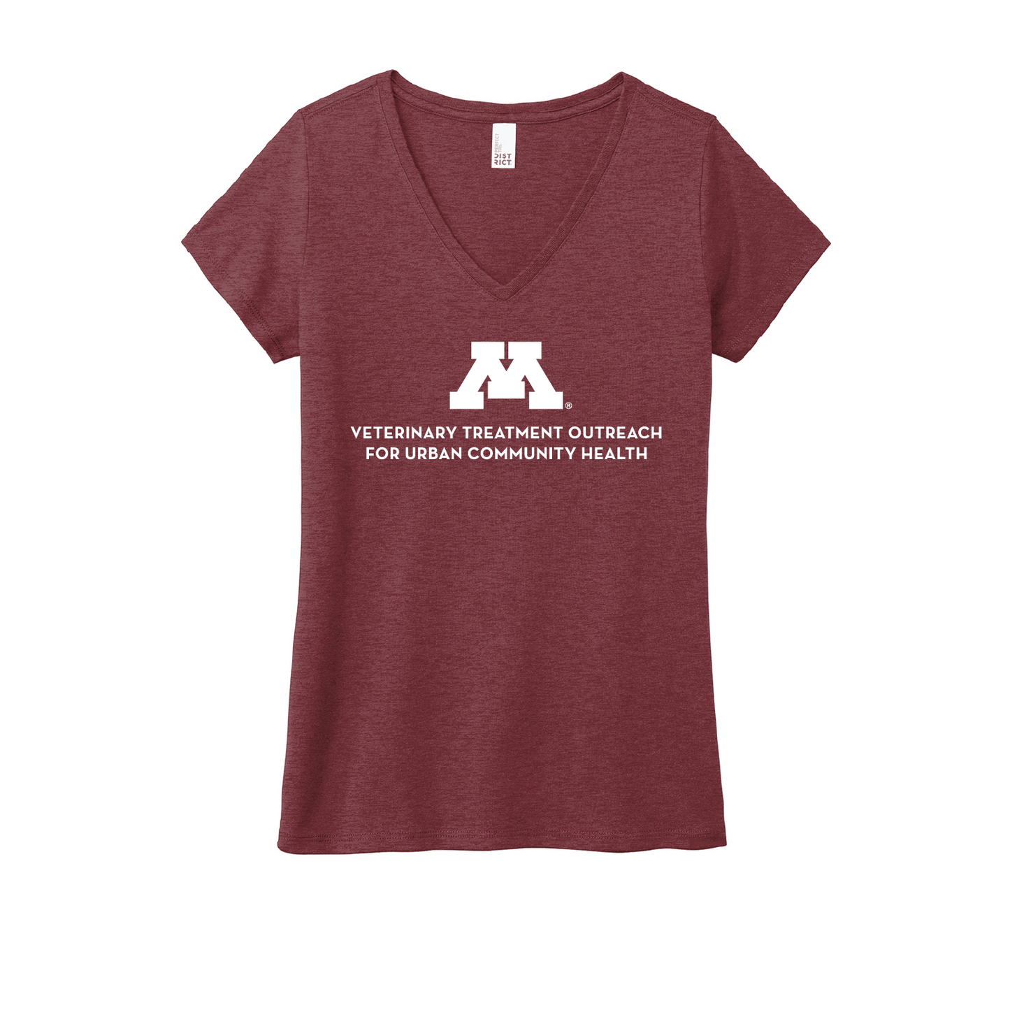 U of M VeTouch District ® Women’s Perfect Tri ® V-Neck Tee - DSP On Demand