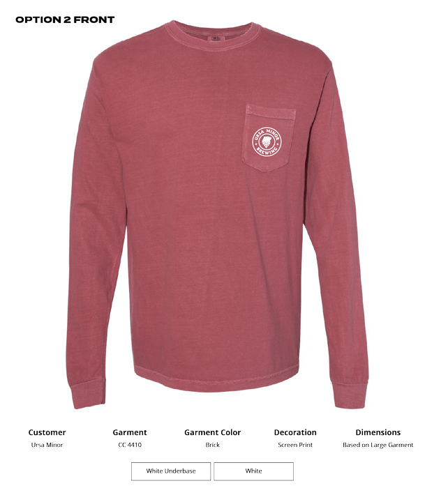 Ursa Comfort Colors Heavyweight Ring Spun Long Sleeve Pocket Tee - DSP On Demand