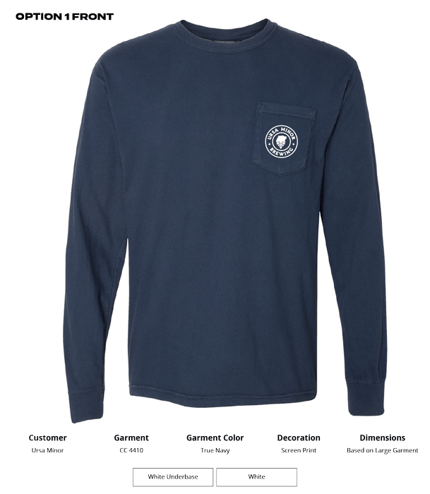 Ursa Comfort Colors Heavyweight Ring Spun Long Sleeve Pocket Tee - DSP On Demand