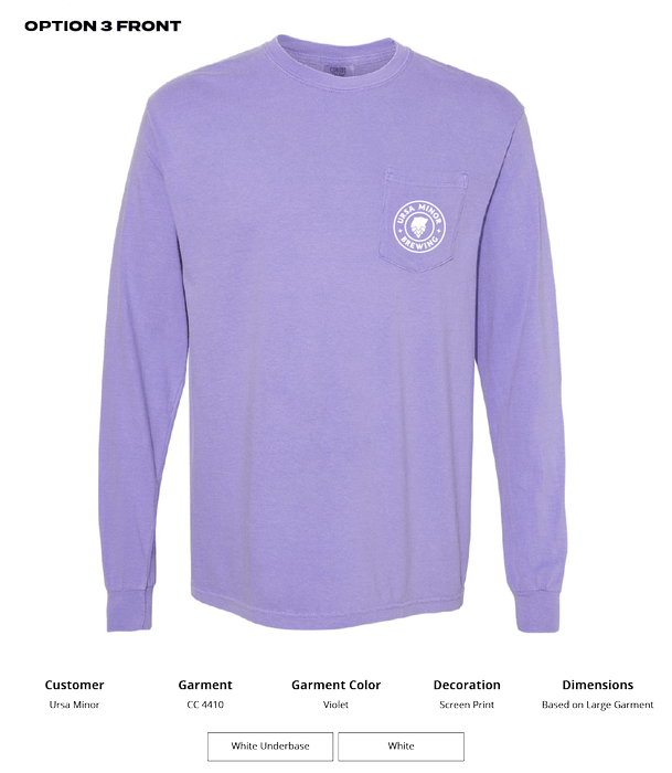 Ursa Comfort Colors Heavyweight Ring Spun Long Sleeve Pocket Tee - DSP On Demand