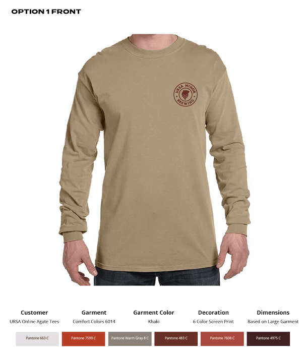 Ursa Comfort Colors Heavyweight Ring Spun Long Sleeve Tee - DSP On Demand