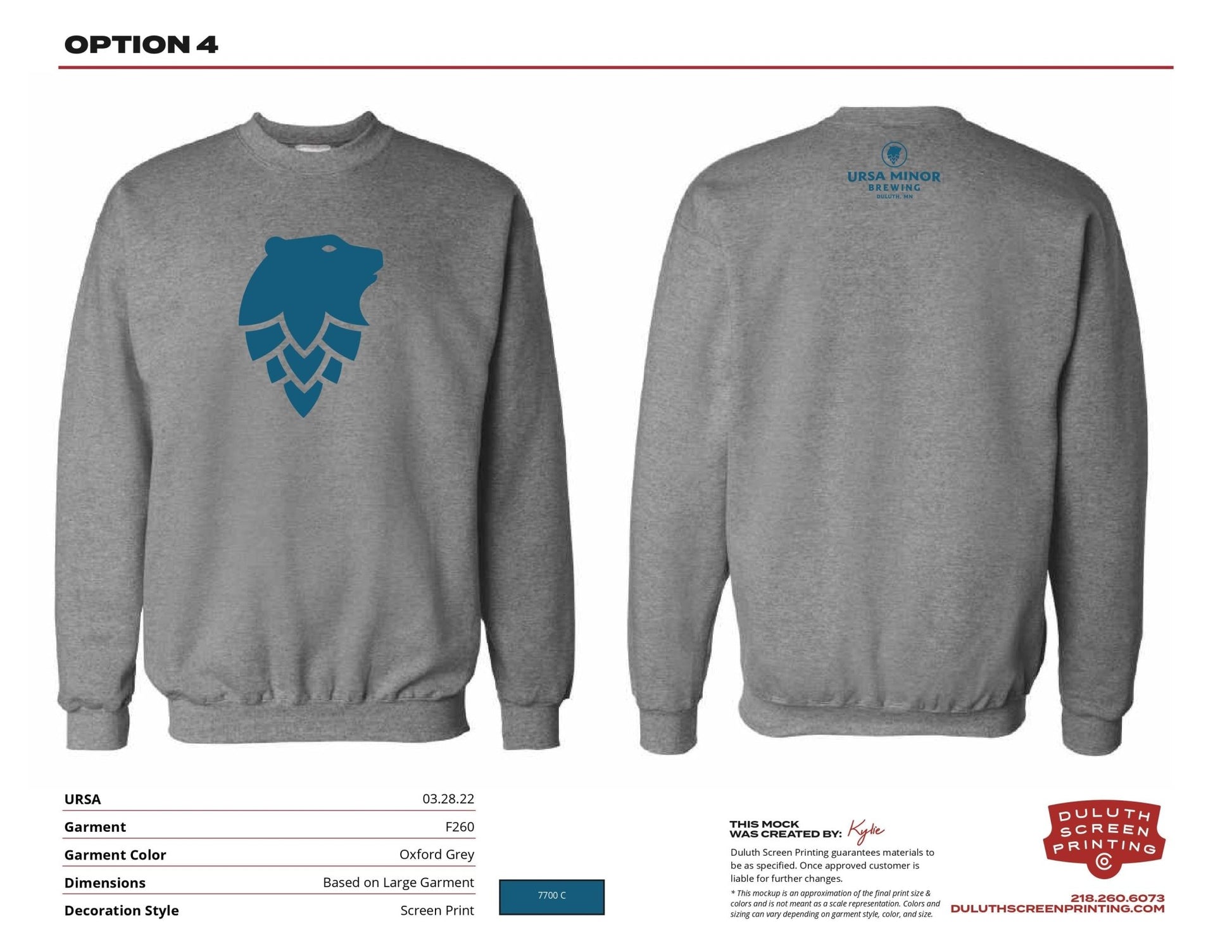 Ursa Hanes Ultimate Cotton Crewneck Sweatshirt - DSP On Demand