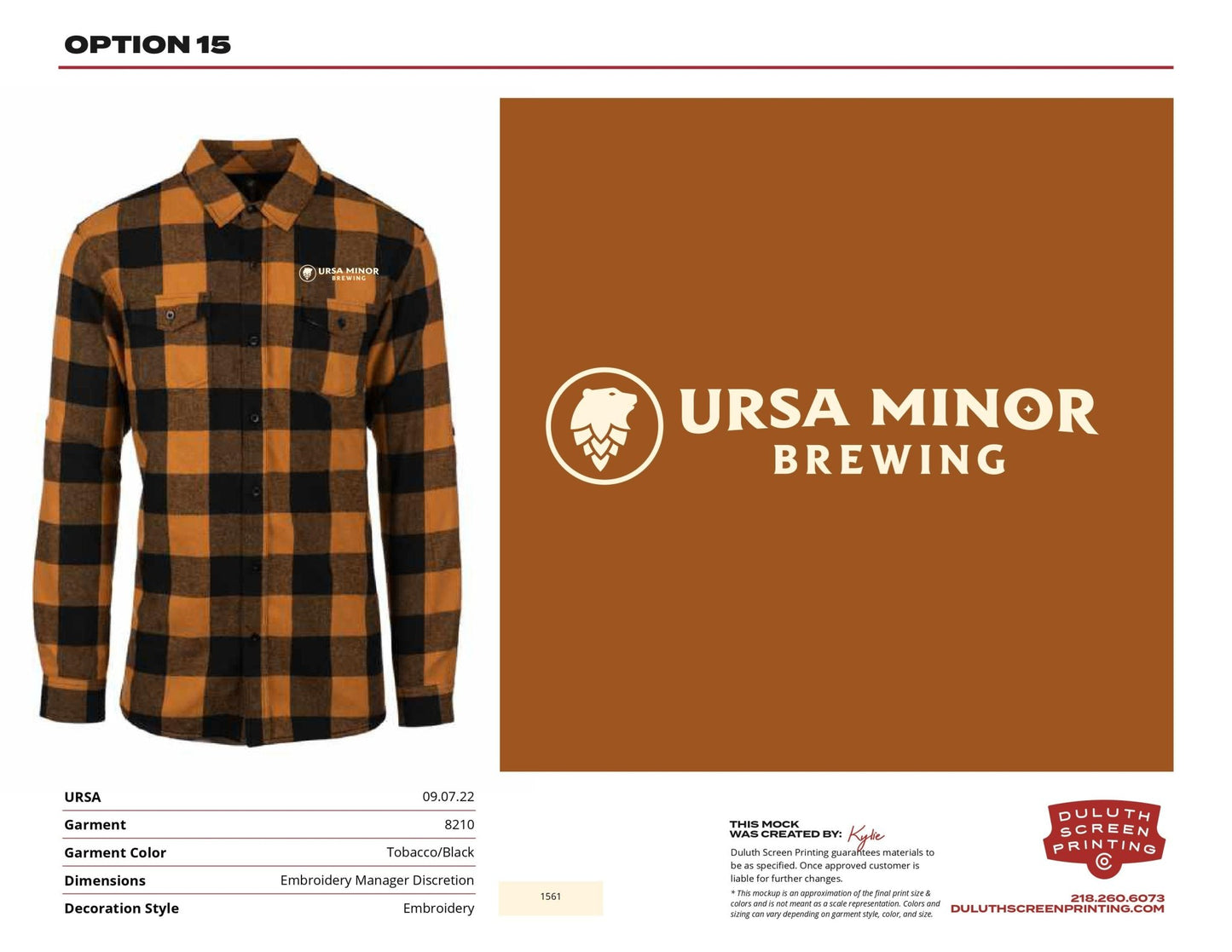 Ursa NEW Burnside - Yarn-Dyed Long Sleeve Flannel Shirt - DSP On Demand