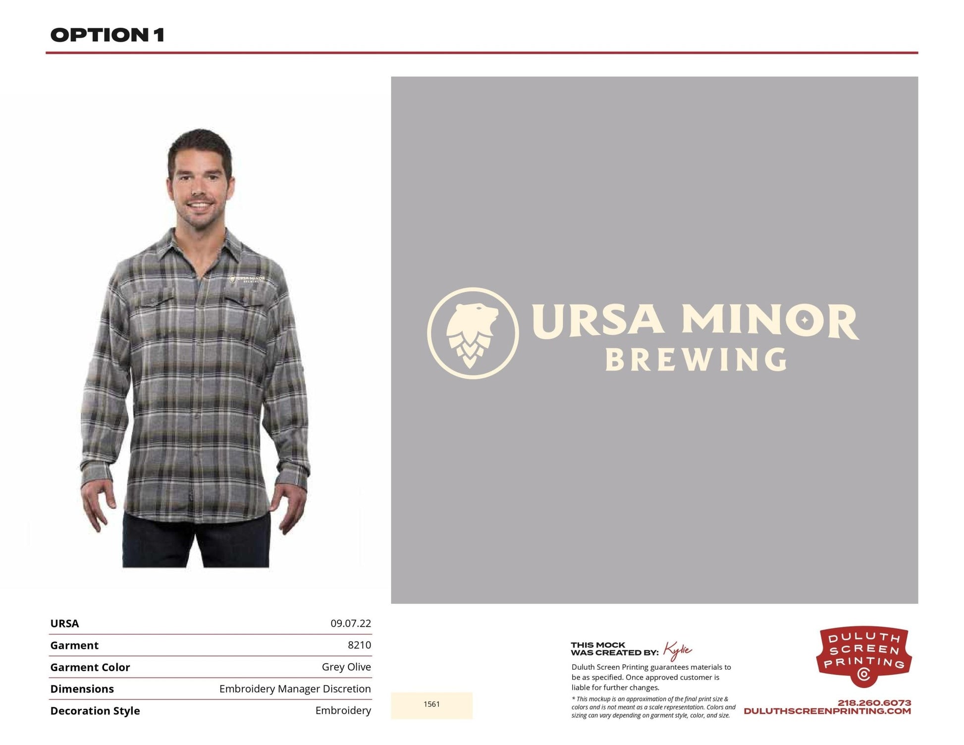 Ursa NEW Burnside - Yarn-Dyed Long Sleeve Flannel Shirt - DSP On Demand