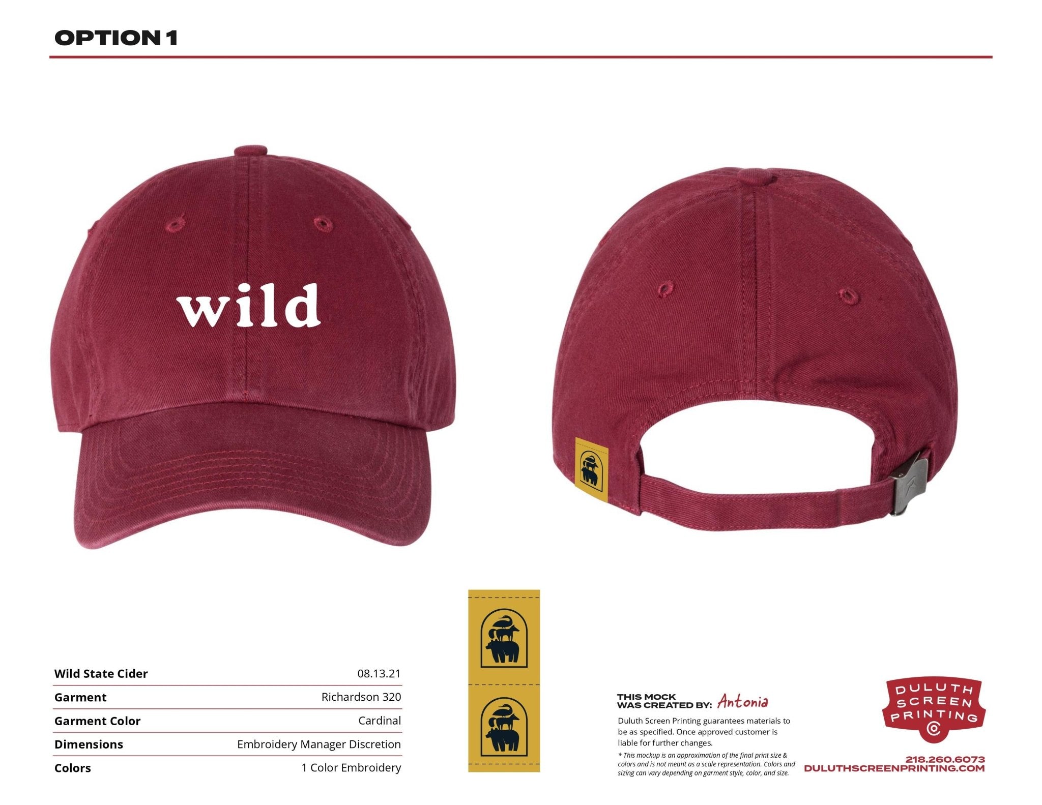 Wild State Cardinal Richardson Adult Garment Washed Chino Hat - DSP On Demand