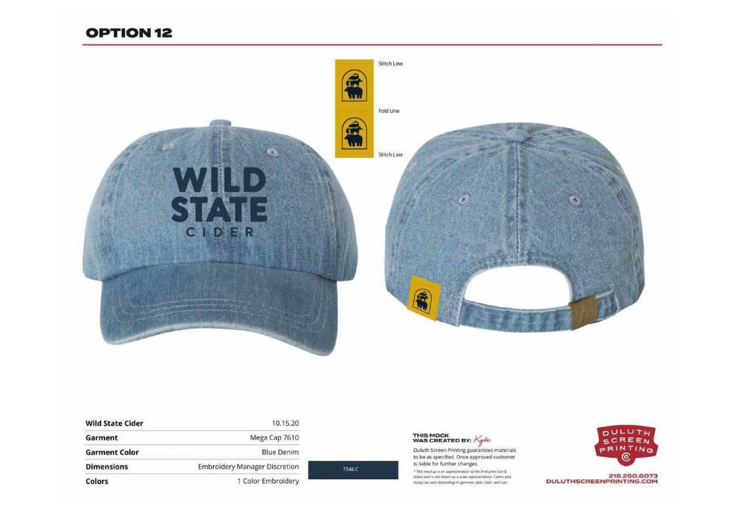 Wild State old logo Mega Cap Washed Denim Cap - DSP On Demand