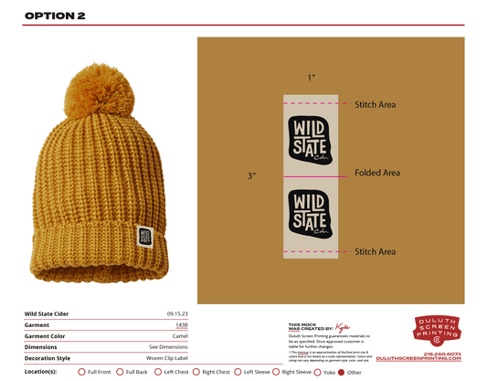 Wild State Richardson - Chunky Cable with Cuff & Pom Beanie - 143R - DSP On Demand