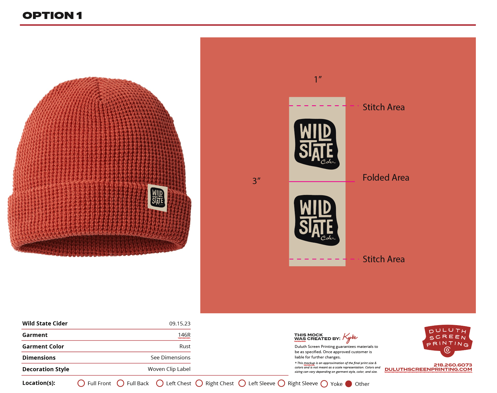 Wild State Richardson - Waffle Cuffed Beanie - 146R - DSP On Demand