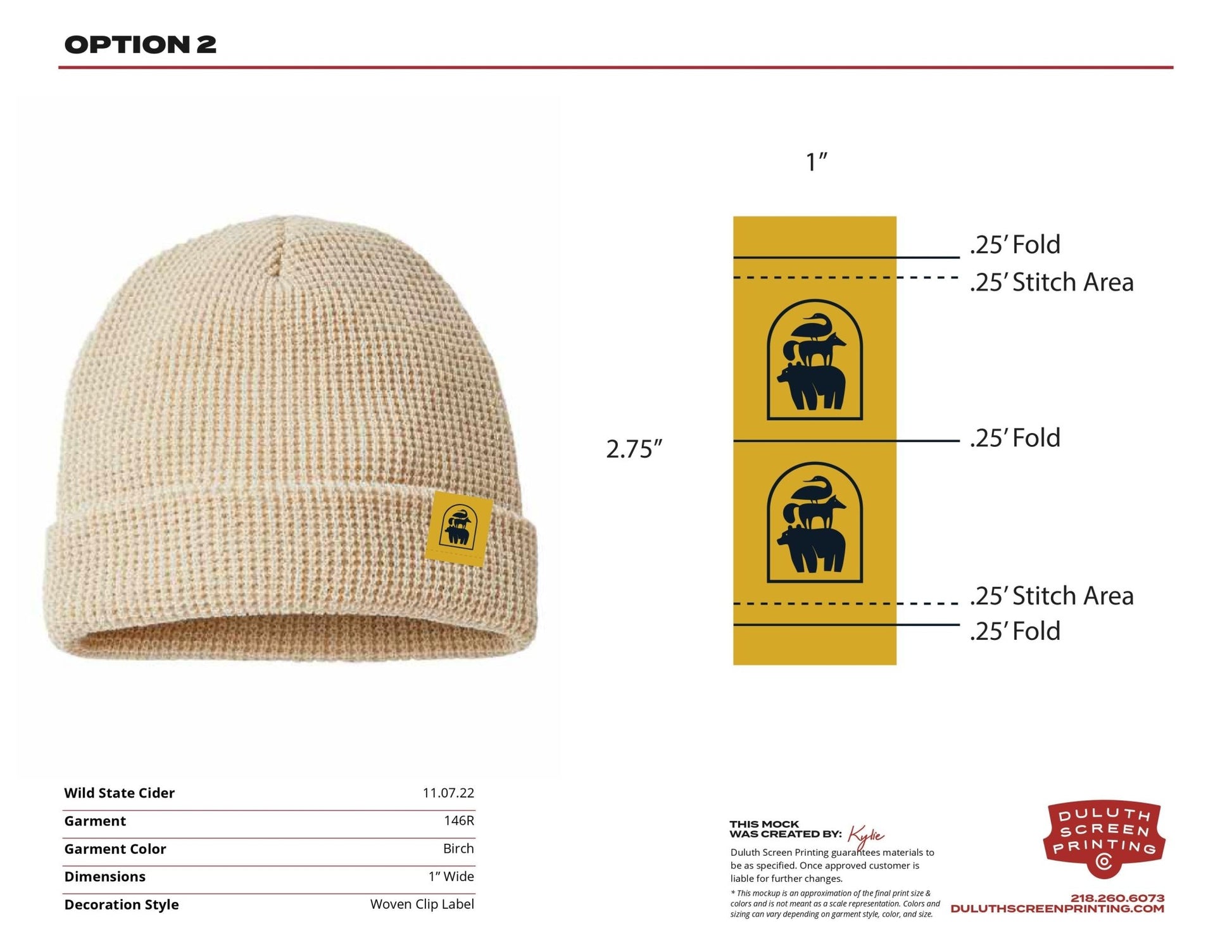 Wild State Richardson Waffle Knit Beanie W/Cuff - DSP On Demand