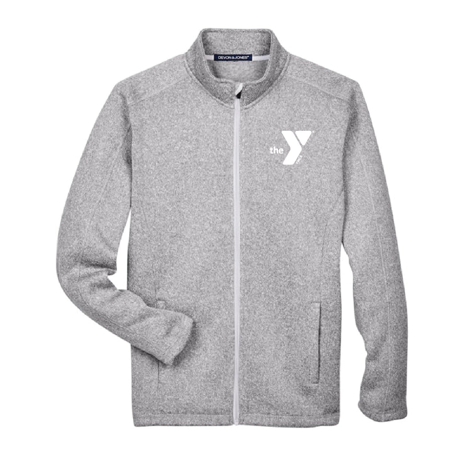 YMCA Devon & Jones Men's Bristol Full-Zip Sweater Fleece Jacket - DSP On Demand