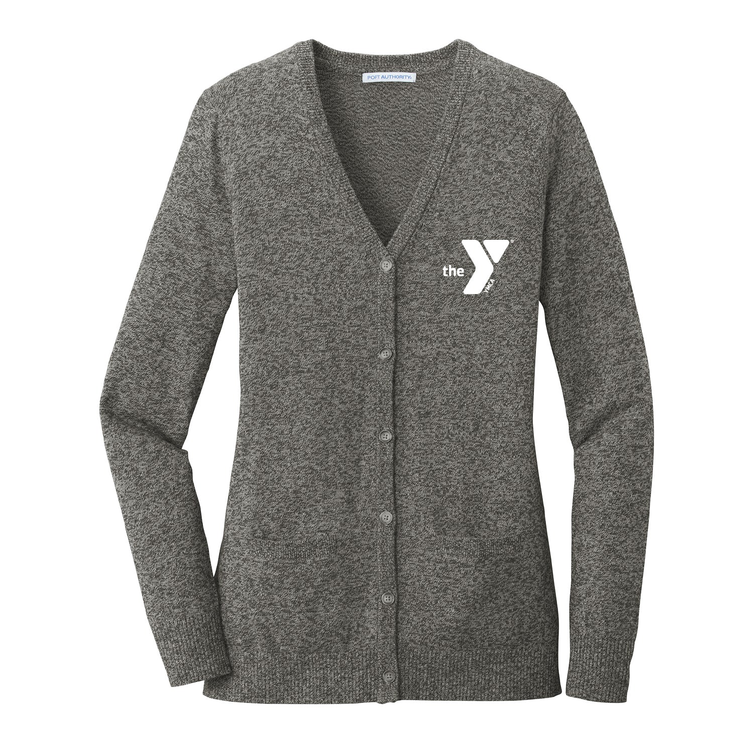 YMCA Ladies Marled Cardigan Sweater - DSP On Demand