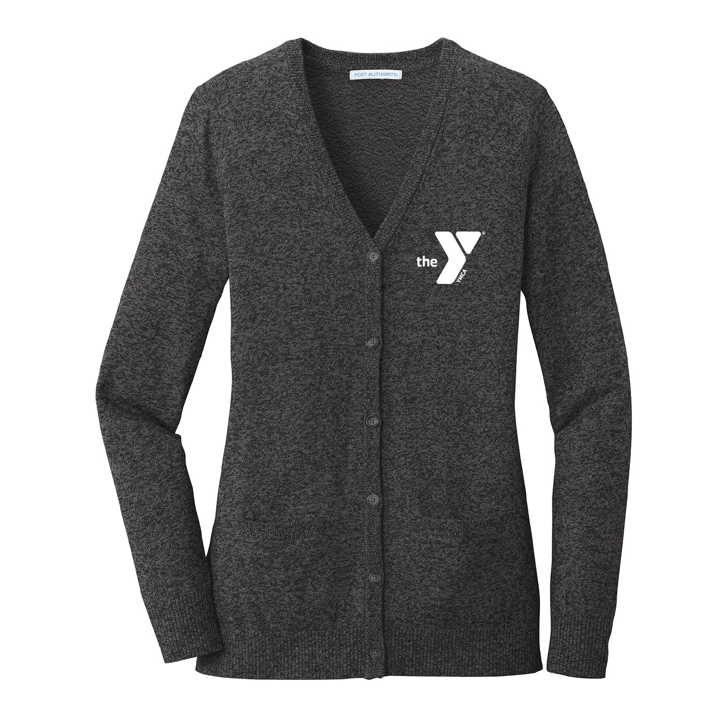 YMCA Ladies Marled Cardigan Sweater - DSP On Demand